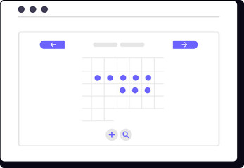 A digital calendar interface showing a selected range of dates.