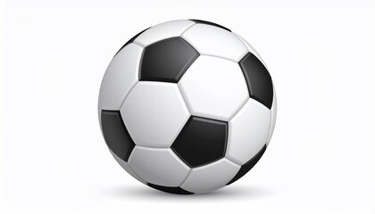 Photorealistic Soccer Ball Floating on a White Background Isolated in a Studio Setting