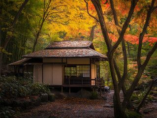 autumn, house