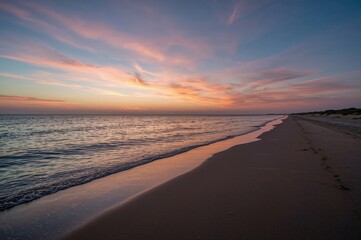 Dusk Over Coastal Landscape
