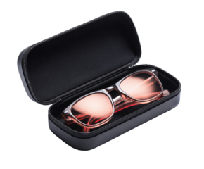Sunglasses in a black case