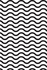 Abstract black and white seamless wavy lines pattern with a subtle grunge texture for backgrounds and design
