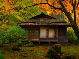 autumn, house