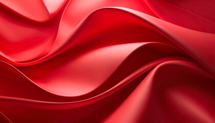 Obraz premium Abstract, flowing, and rippling layers of vivid crimson. The folds and curves create a sense of depth, texture, and movement. Rendered smooth