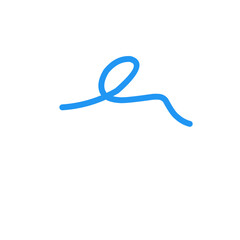 Blue Abstract Squiggle Wavy Thin Line