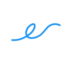 Blue Abstract Squiggle Wavy Thin Line