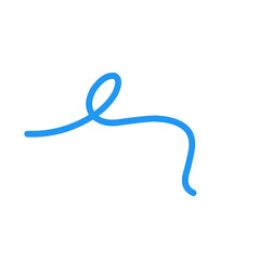 Blue Abstract Squiggle Wavy Thin Line