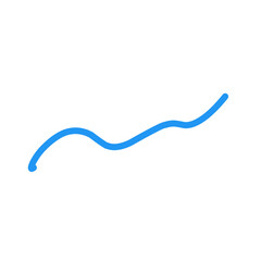 Blue Abstract Squiggle Wavy Thin Line