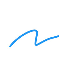 Blue Abstract Squiggle Wavy Thin Line