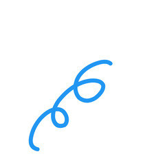 Blue Abstract Squiggle Wavy Thin Line