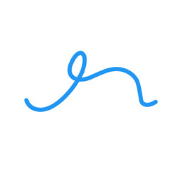 Blue Abstract Squiggle Wavy Thin Line