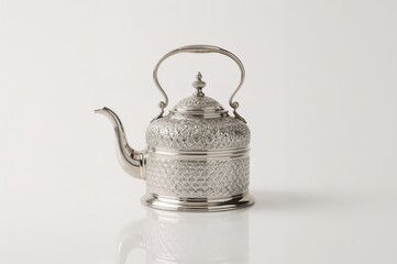 Classic Teapot Against a White Backdrop