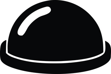 Classic black hard hat safety helmet for construction work and industrial protection headwear