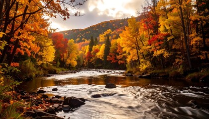Autumn River Landscape