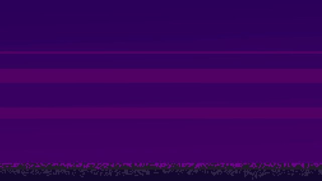 Pixel Cyberpunk Gradient Line Scrolling Background Animation for Retro Futuristic Game Scene, Synthwave Motion Graphics, 2D Platformer, and Animated Game Assets

