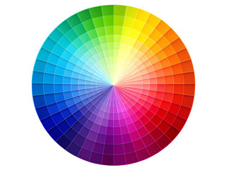 Obraz premium Circular spectrum color wheel isolated on a transparent background rainbow gradient