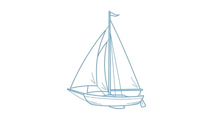 Simple Light Blue Whisk Isolated on White Background - Kitchen Utensil for Baking and Cooking