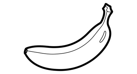 Fresh Cartoon Banana Fruit, Healthy Snack on Isolated White Background.