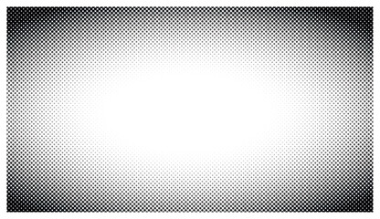 Halftone Vignette Gradient Background – Retro Dots Spotlight Texture