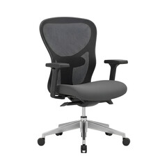 Obraz premium Modern Ergonomic Office Chair, Mesh Back, Comfortable Seating Solution on white background