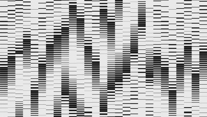 Abstract modern composition in brutalism style, Postmodern geometric ornament with simple shapes in monochrome color, soundwave, rhythm signal frequency and equalizer gradient transition