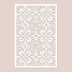 Laser cut decorative panel template 2x3, featuring ornamental filigree for decorative panel usage