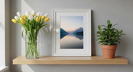 Peaceful Lakeside Sunrise View.