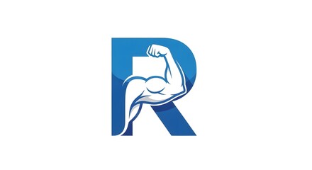 Stylized Blue Letter 'W' on White Background - Abstract Design for Branding and Typography