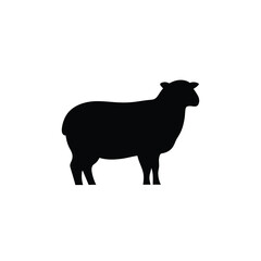 A striking black sheep graphic a bold animal form silhouette