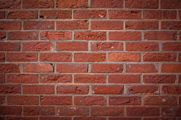 Fototapeta premium Old-fashioned red brick facade