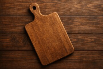 Fototapeta premium Cutting board made of wood resting on a wooden table