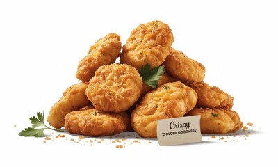 Crispy golden nuggets piled high