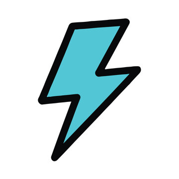gradient lightning bolt vector icon representing electricity energy flash speed power technology