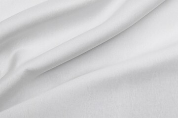 Fototapeta premium Softly rippled white fabric used as a bedding background wallpaper