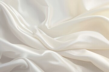 Obraz premium Silky white cloth backdrop with empty area