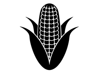 Corn Cob  simple   silhouette vector,Corn Cob icon vector