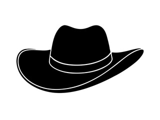 cowboy hat  silhouette vector,cowboy hat icon vector