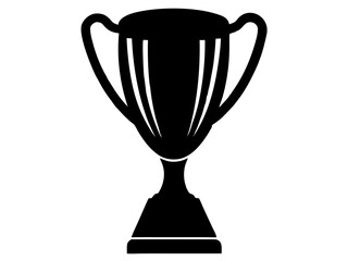 cricket trophy silhouette vector,champion trophy icon vector