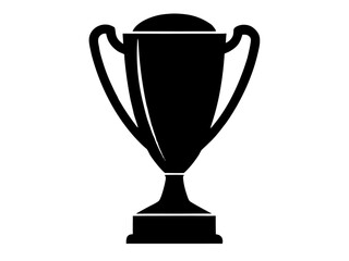 cricket trophy silhouette vector,champion trophy icon vector