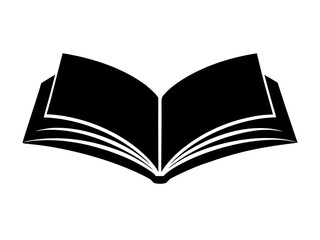 open book silhouette,book icon vector illustration