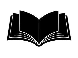 open book silhouette,book icon vector illustration
