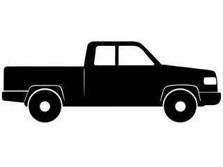 pickup  black silhouette vector,pickupicon