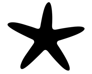 Obraz premium starfish black silhouette vector,Sea fish icon