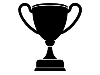trophy black silhouette vector,win trophy icon