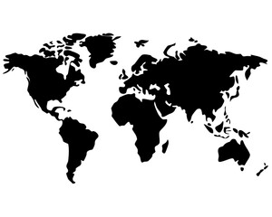 world map  simple   silhouette vector,world map icon