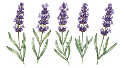 Obraz premium Whiskers and Wildflowers: A Charming Cat Illustration with Botanical Elements