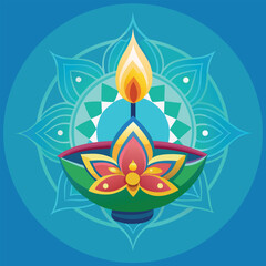 Obraz premium Flat dia de las velitas illustration