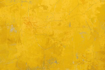 Luxurious vintage grunge texture with elegant antique paint on a bright yellow abstract background