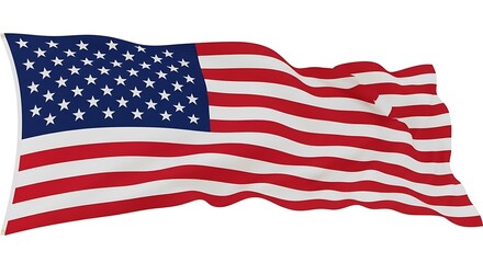 American Flag Waving.