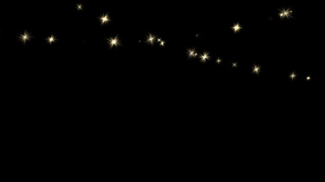 Glowing garland border with flash effects. Holiday light frame loop. PNG available with Screen transparency mode